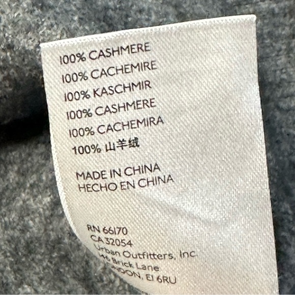 Anthropologie 100% Cashmere Pilcro Mock Neck Crop Sweater in Gray Size: XS - Picture 7 of 11